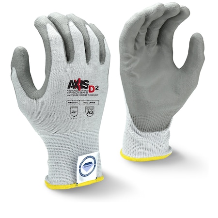 Radians Cut Level Dipped Glove, Cut Level A3 , Polyurethane , XS 1 PR RWGD101XS